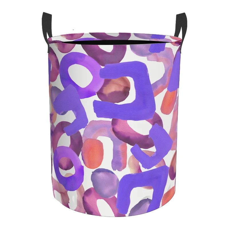 

Nordic style letter abstract print pattern folding laundry basket storage basket waterproof laundry room dirty clothes