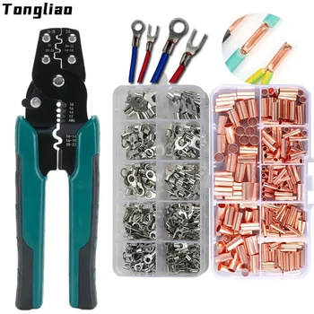 Mini multifunction electric terminal crimping pliers with multiple connectors kit for hand crimping tools for cutting wire 1
