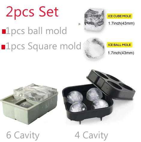 3pcs 6 Grids Random Color Ice Tray,Ice Maker,Ice Box Freezer Mold