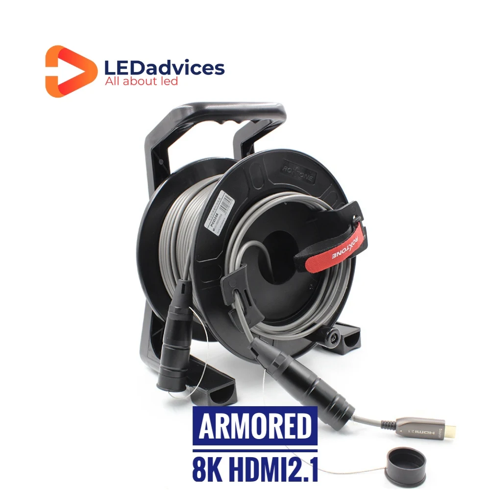 이벤트 LED 디스플레이 스크린 광섬유 케이블, 100M 기갑 광섬유 케이블, HDMI2.1 AOC 케이블, 48Gbps, 8K HDMI HDR, 10 기가비트