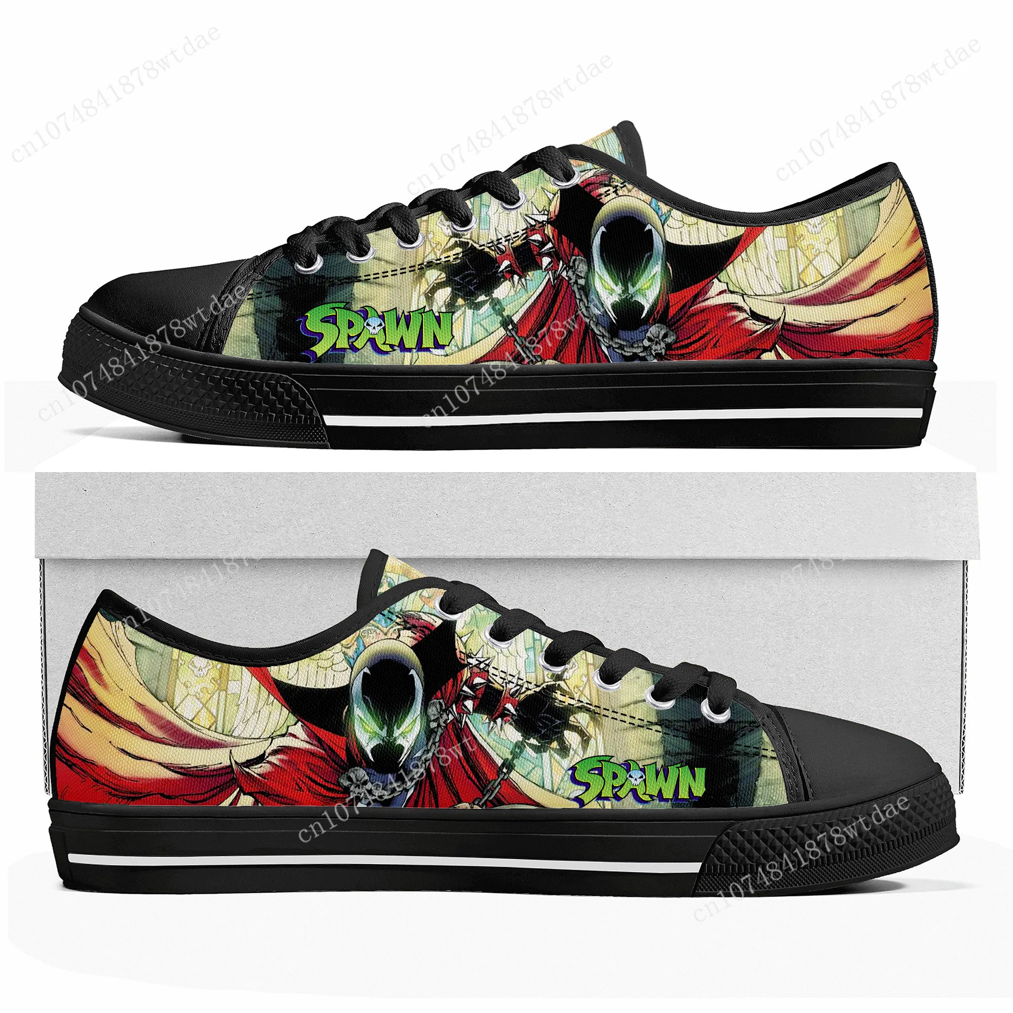 Spawn Superhero Low Top Sneakers Womens Mens Teenager High Quality Canvas Sneaker Casual Anime Cartoon Customize Shoes asterix adventure obelix low top sneakers womens mens teenager high quality canvas sneaker casual anime cartoon customize shoes