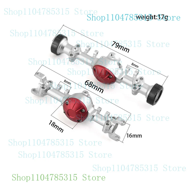 MINI-Z 4x4 1/24용 2PCS 금속 전면 리어 액슬 하우징 링크 로드 RC 자동차