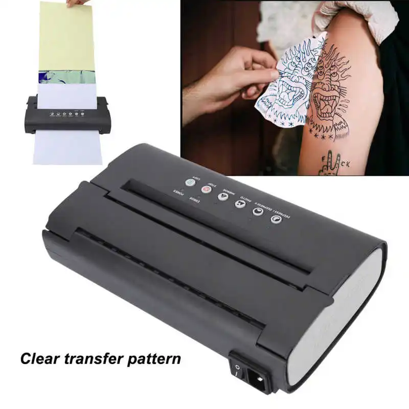 

Tattoo Transfer Machine Set High Speed Low Noise 30pcs Transfer Paper Tattoo Pattern Copier Printer Tattoo Stencil Maker 100‑240