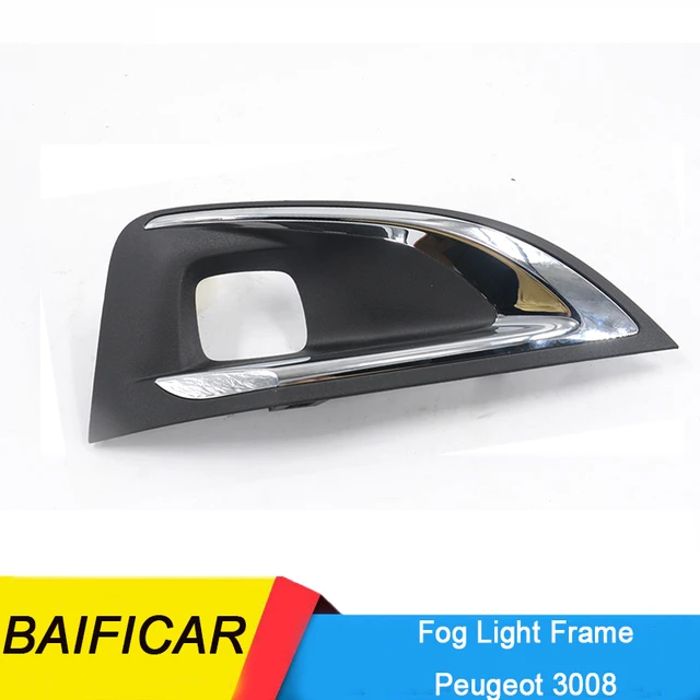  zhuzhu Front Head Fog Light Fork Light Lamp Eyelid Eyebrow  Strip Cover Trim Fit Peugeot 3008 3008 3008 GT 2017 2018 2018 (Color :  Silver) : Automotive