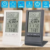 2025 NEW LED Digital Automatic Electronic Monitor Clock Thermometer Hygrometer Gauge Indicator Alarm Clock Indoor 1