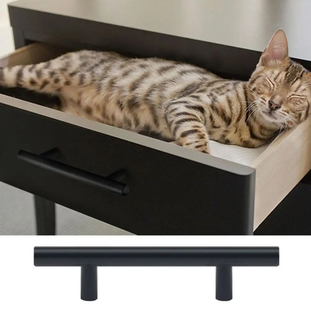 1 Set Door Handle Modern Style Stainless Steel Drawer Door Pull Handle Furniture Handle Home Supply