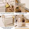Vanity Makeup Organizer Desktop Storage Box Qtip Holder Dispenser for Cotton Ball, Cotton Swab, Cotton Round Pads for Bathroom 4