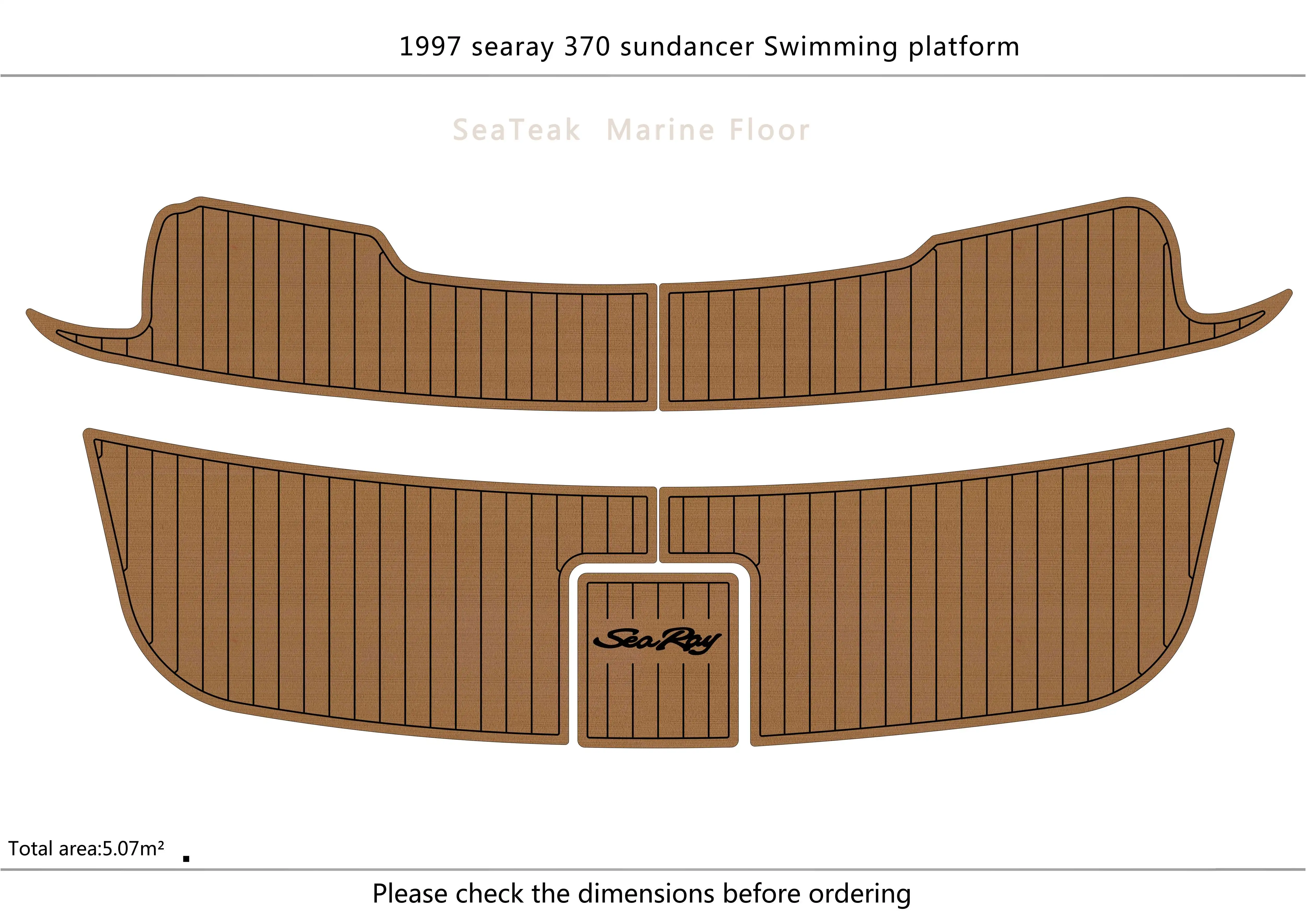 

1997 searay 370 sundancer SP Platform Pads 1/4" 6mm EVA Teak Decking EVA non-slip mat