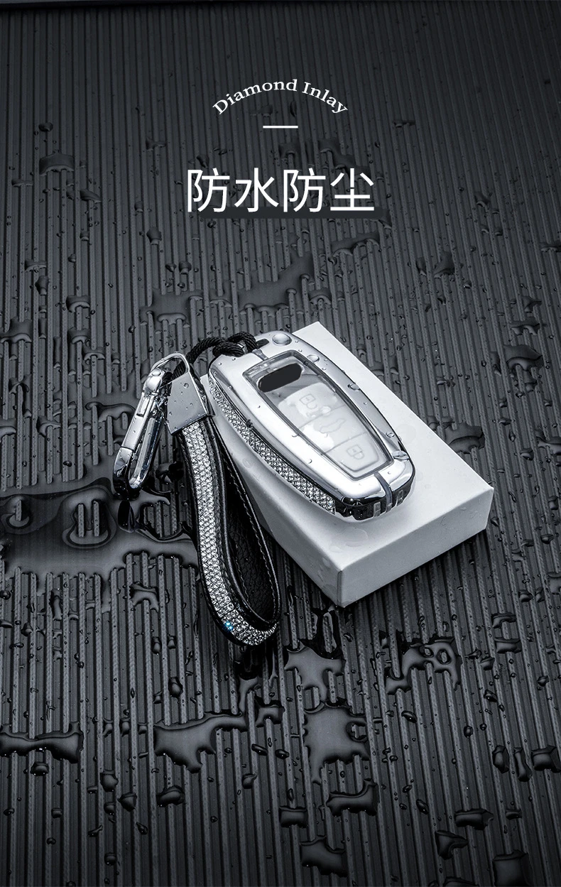 Custodia protettiva per telecomando in metallo TPU per Audi A6 A7 A8 e-tron Q5 Q8 C8 D5 Design Protector Fob accessori auto 18 YC-AUDI-S (13).jpg