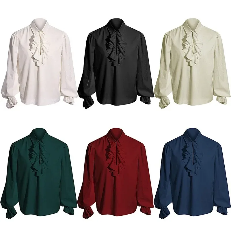 Description Picture 3 of itemSteampunk Ruffled Medieval Costume Men Shirts Vampire Renaissance Victorian