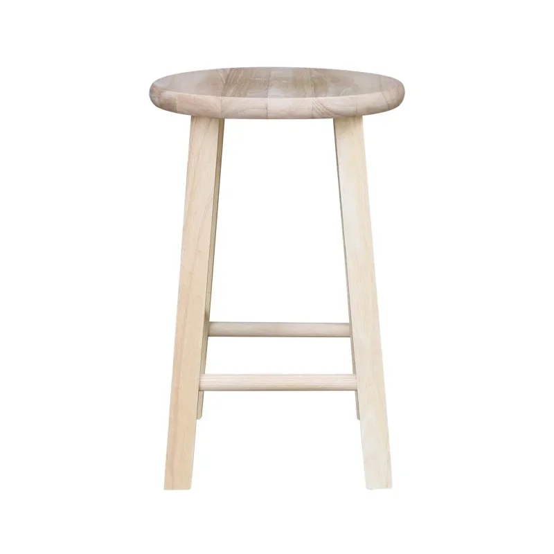 

International Concepts Unfinished Round Top Stool Short - 16-22 in.