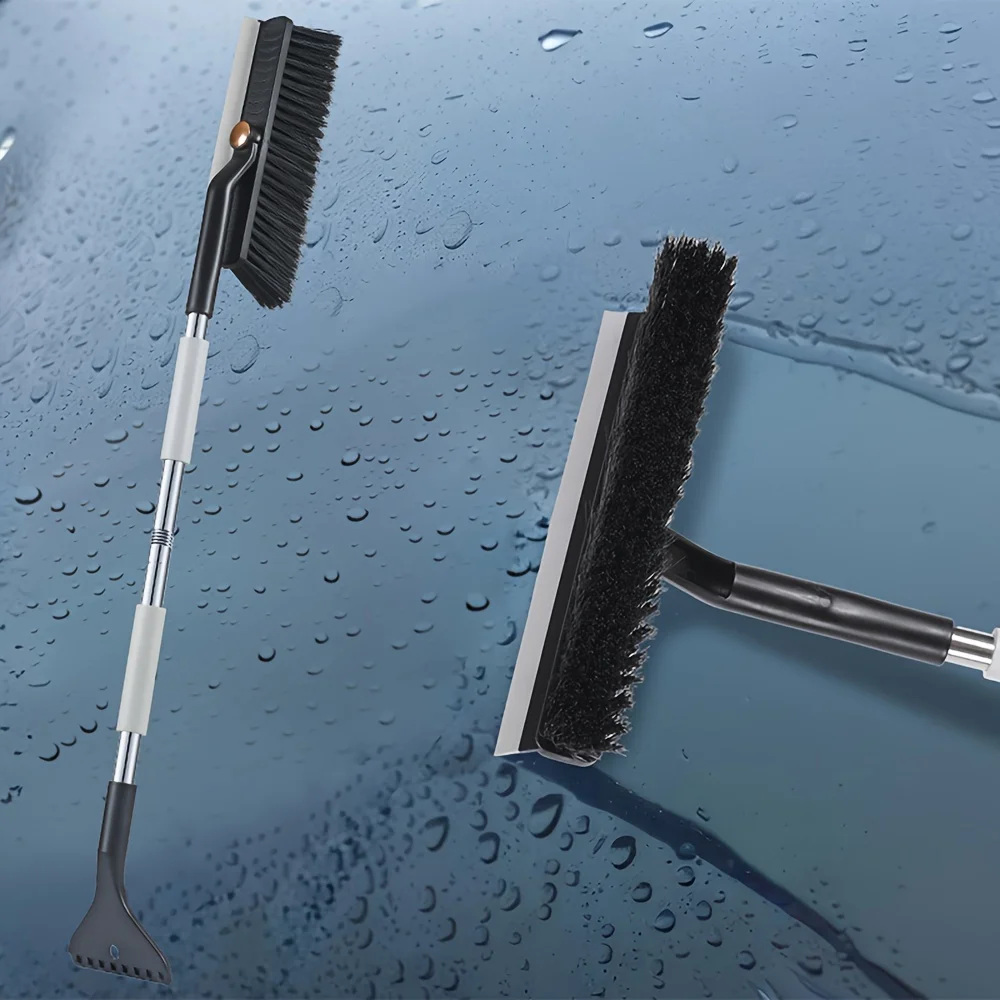 New Car Multi-function Snow Shovel Three-in-one Stainless Steel Snow Brush Winter Car De-icing Brush Scraping Ice Shovels