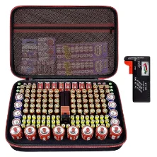 Custodia per batterie con tester - Capienza di oltre 160 batterie