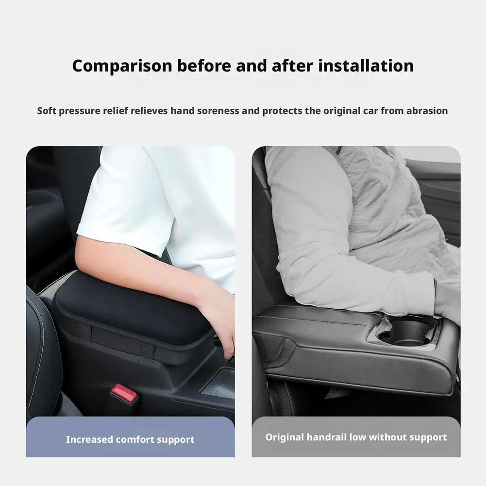Car Armrest Cushion Booster Pad Central Armrest Box Plush Pad Protection Cover Anti Scratch Universal Heightening