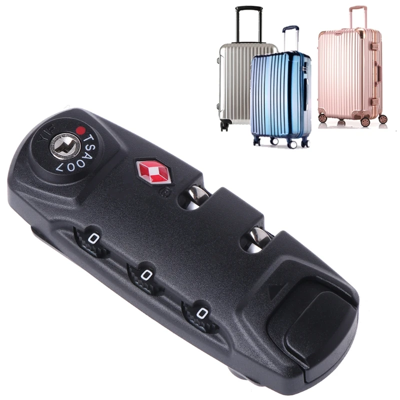 

TSA Secure 3 Digit Combination Padlock Lock Luggage Suitcase Travel Code Lock 066F