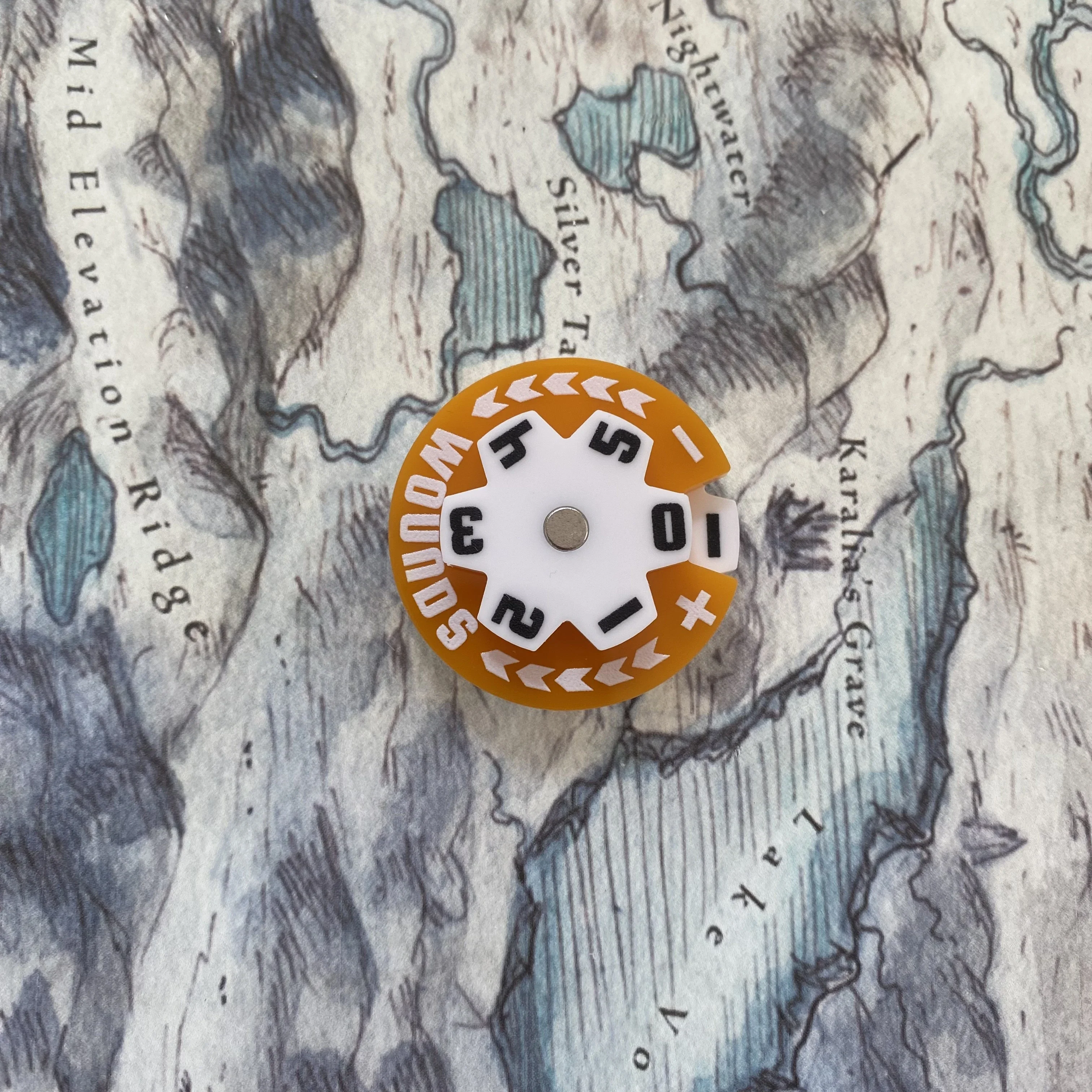 Acrylic Round Counter with 32mm Markers