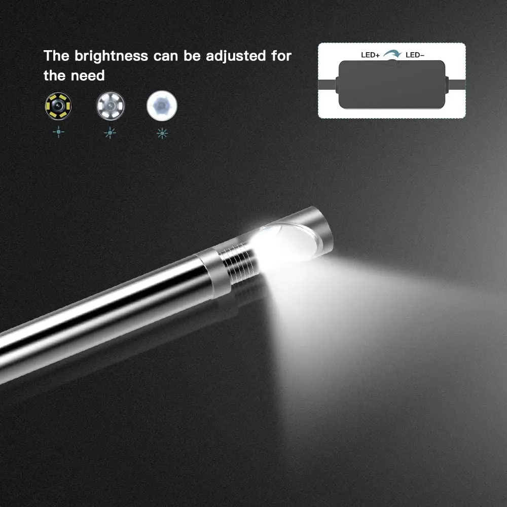 Inspection Camera Mini Endoscope Camera Rifle Borescope Camera Teslong NTG100H 5mm Lens Rigid Rifle Borescope 26-Inch-Long Rod Visual Barrel Inspection Tool with 8 Mirrors