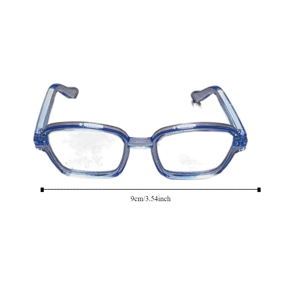 Square Frame Doll Half Frame Glasses Mini Toy Facial Decoration Mini Stuffed Doll Headset Lensless Retro