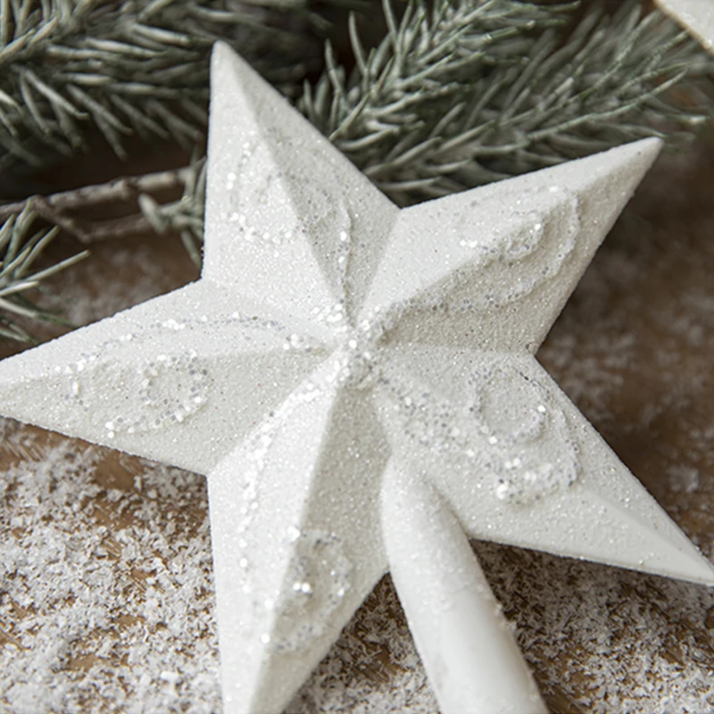 Christmas Star Decoration Christmas Tree Decoration Hollow Glitter Christmas Tree Top Star Home Decor New Year Xmas Tree Ornaments
