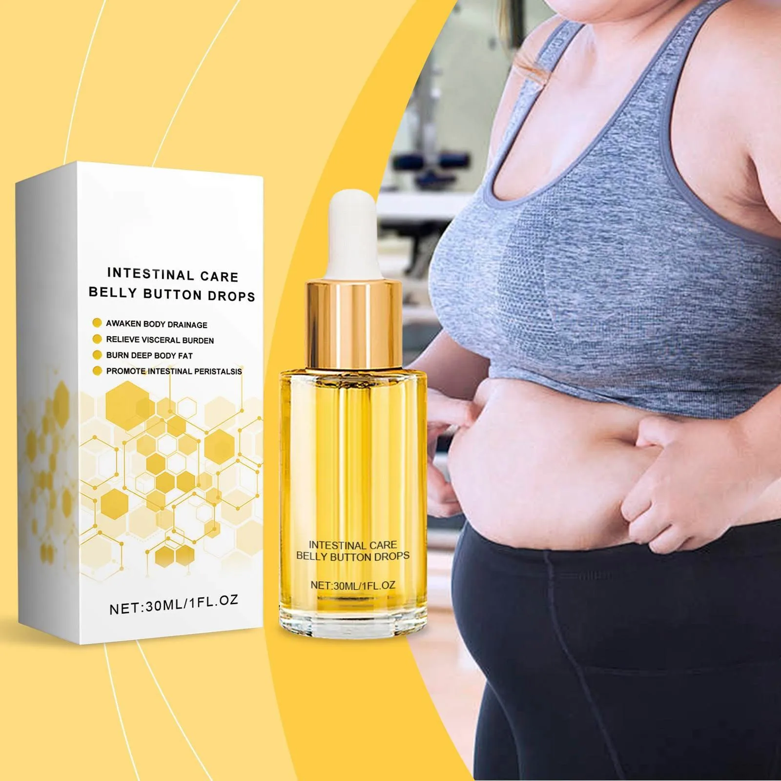 Bee Intestinal Navel Drops 30ml slimming navel sticker For Navel Firming And Shaping