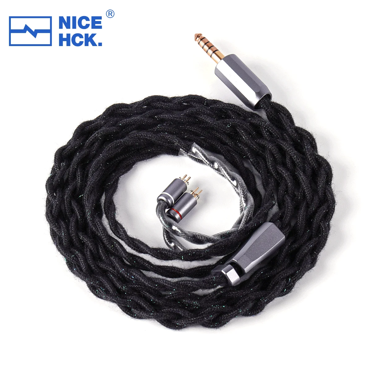 NICEHCK AuKingUltra Cable 7N OCC 4N Gold Plated HiFi IEM Earphone Wire OFC Plug 2Pin for Himalaya Monarch MKIII V16 Quintet FUDU
