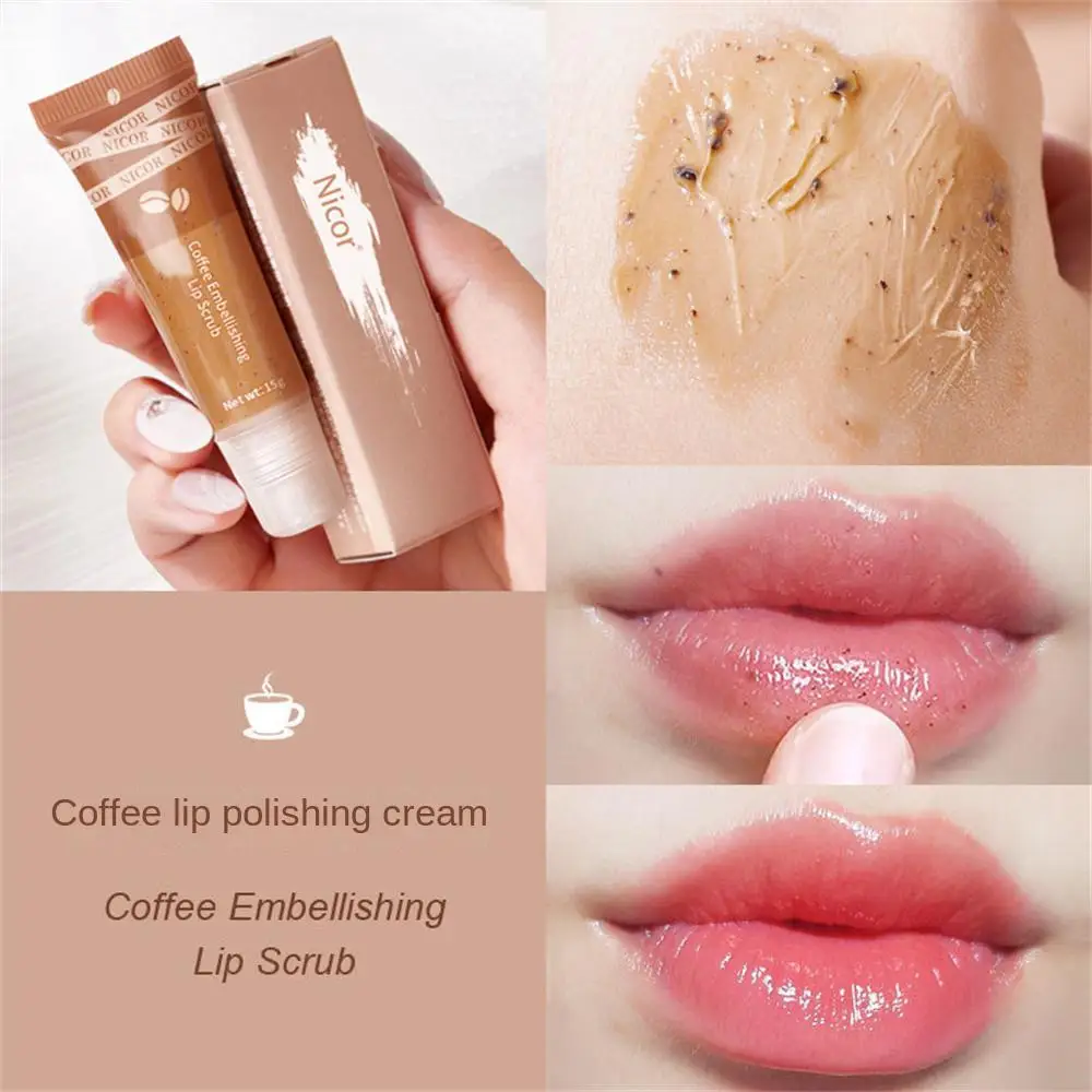 

Lip Scrub Remove Dead Skin Coffee Lip Scrubbing Lip Care Exfoliator Anti-cracking Moisturizing Gel Dropshipping