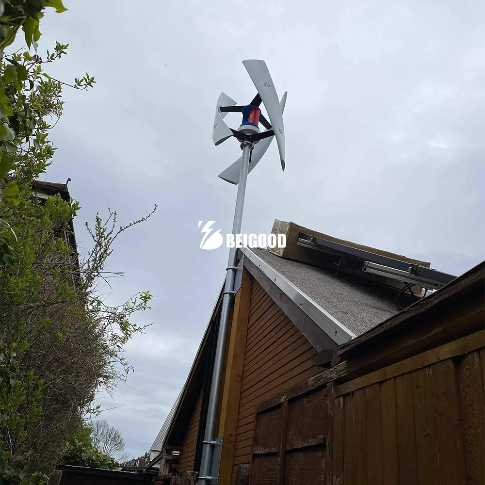 10KW 20KW 48v 96v 3Phase AC Electrical Horizontal Wind Turbine Generator with Hybrid Controller for Home solar wind generator