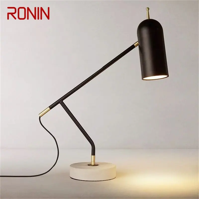 

RONIN Nordic Table Lamp Modern Vintage Desk Light LED Fashion for Home Decor Study Bedroom Bedside Living Room