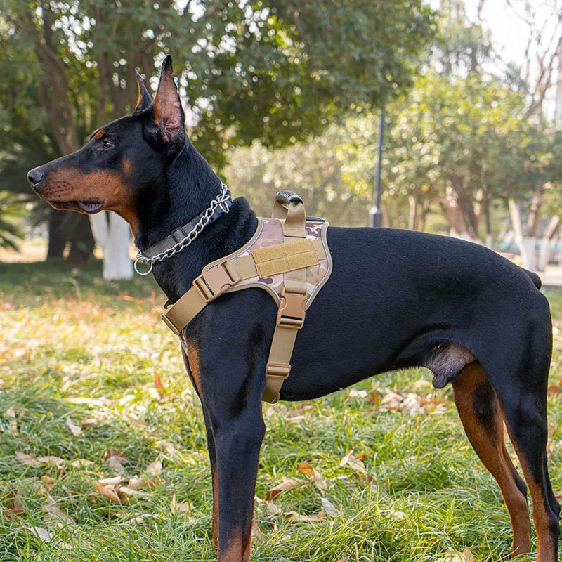 Tactical Military Vest With Refletive Strap Dog Harness Pet