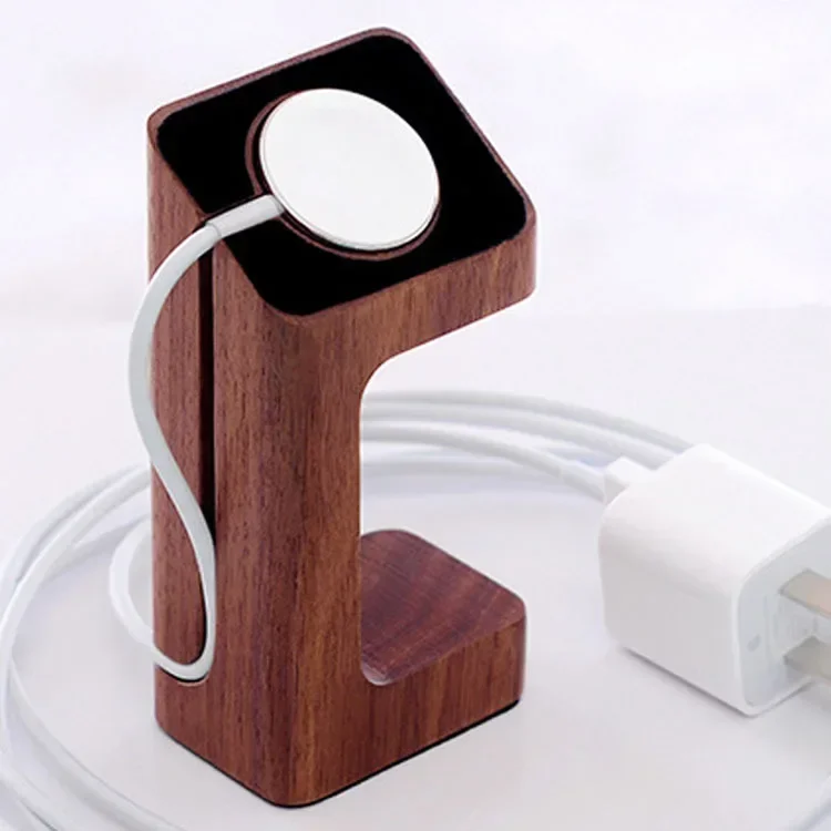 Wood Charger Stand Holder for Apple Watch Bracket Charging Cradle Stand for iWatch Charger Dock Station Desktop Wooden Bracket