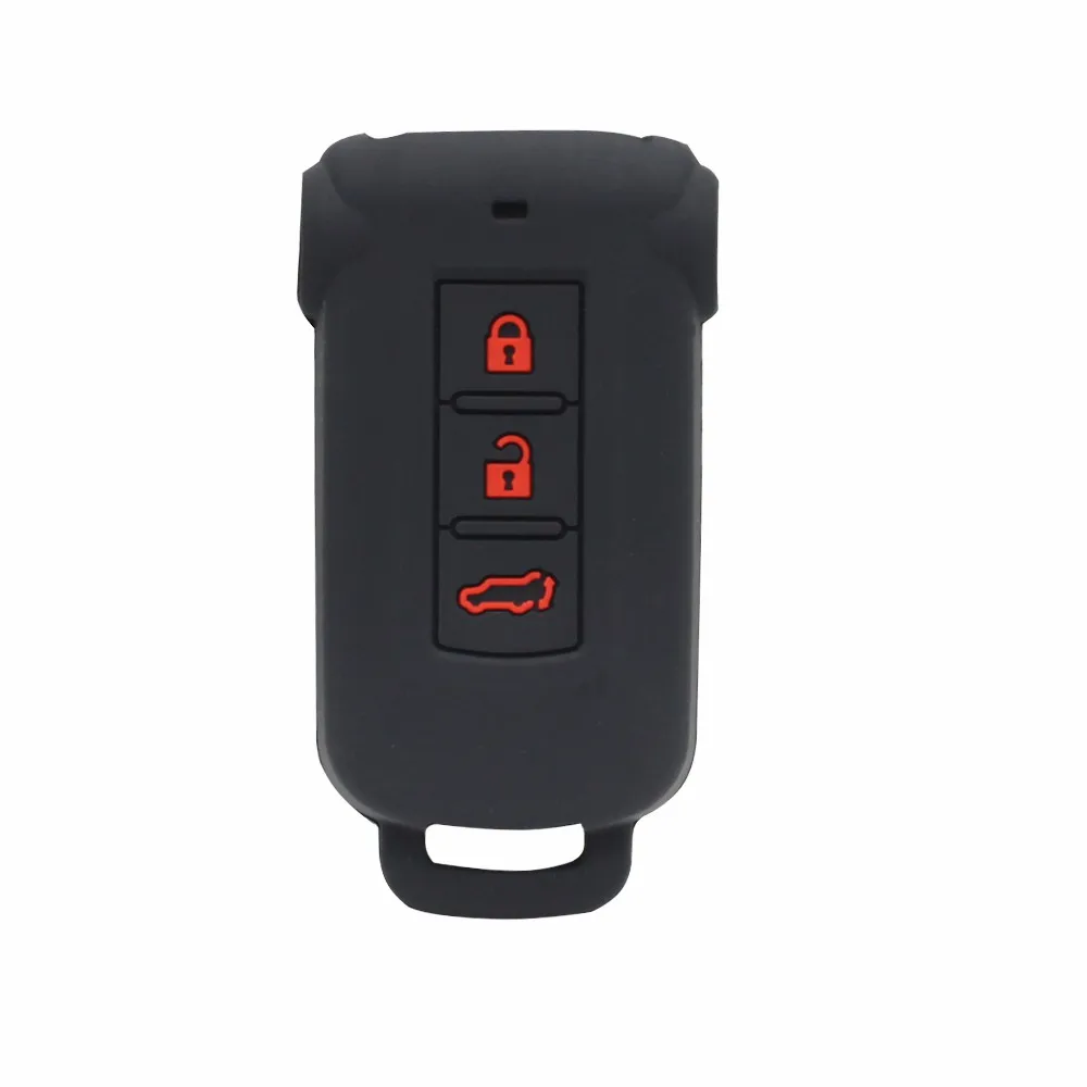 Cocolockey Gummi Silikon Schlüssel Abdeckung Fit für Mitsubishi Delica D5 4 5 Tasten Smart Key Fall Halter Tasche Schutz Auto zubehör – Detail 10