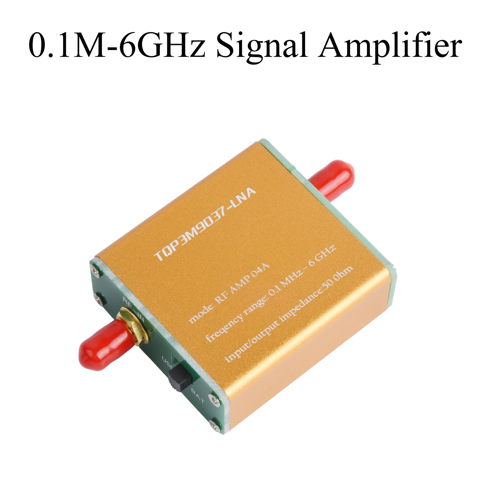 SMA 암컷 싱글 앰프, 고선형 초저잡음 게인 블록 부스터, 100K-6GHz, 5V, 350mA 