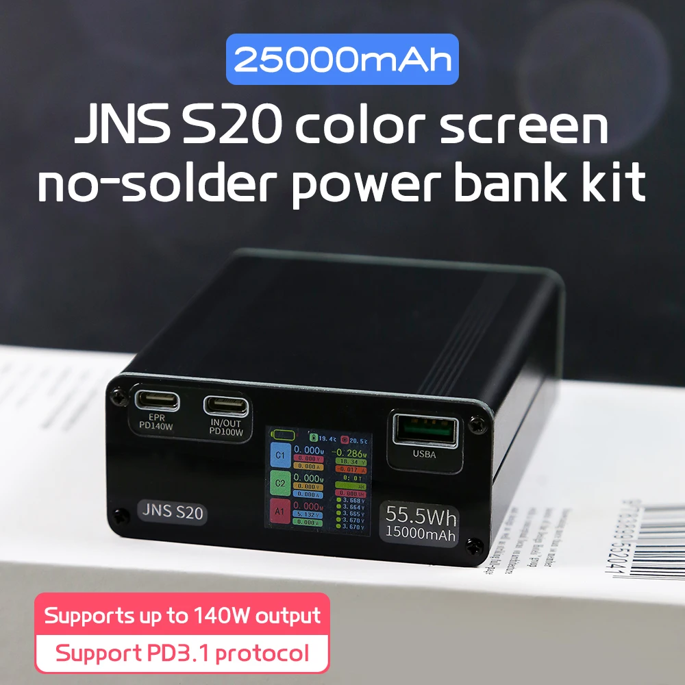 240w Power Bank Pd3.1 140w 5 Cells Dc 21v 21700 No Battery No Welding