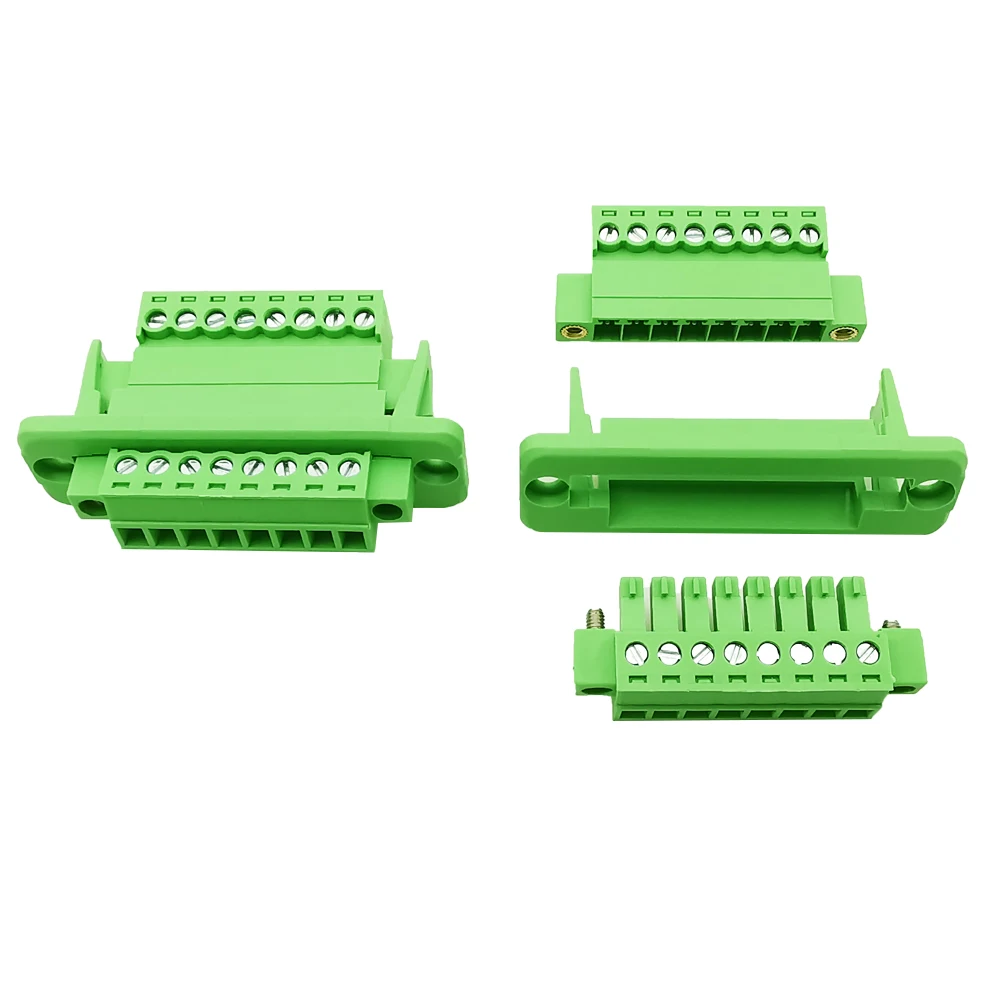 15EDGWC Pitch 3.81mm Pluggable Terminal Block Connector 2P/3P/4P/5P/6P/8P/9P/10P/12P JM15EDGKM 1Set with flange plug-in type