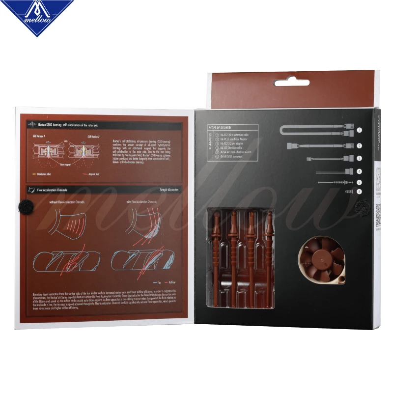 Ventilador de Impressora Nf-a4x10 Flx 5v 12v Ventilador Silencioso Premium 401040x40x10 mm Dissipador de Pinos Noctua3d - Imagem 4
