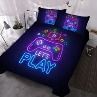 Gaming Bedding Sets for Teens Boys Video Games Comforter Cover Set Decorative 3 Piece Duvet Cover with 2 Pillow Shams 1