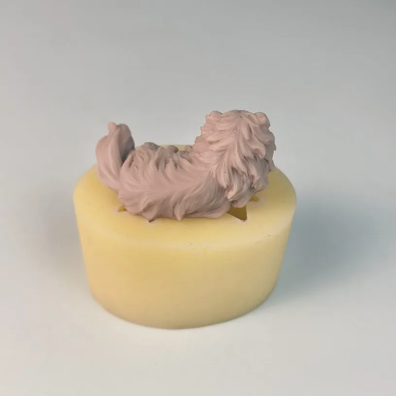 고양이 모양 실리카겔 3D 몰드 귀여운 동물 실리콘 비누 몰드 양초 아로마 몰드 비누 만들기 몰드 레진 클레이 몰드