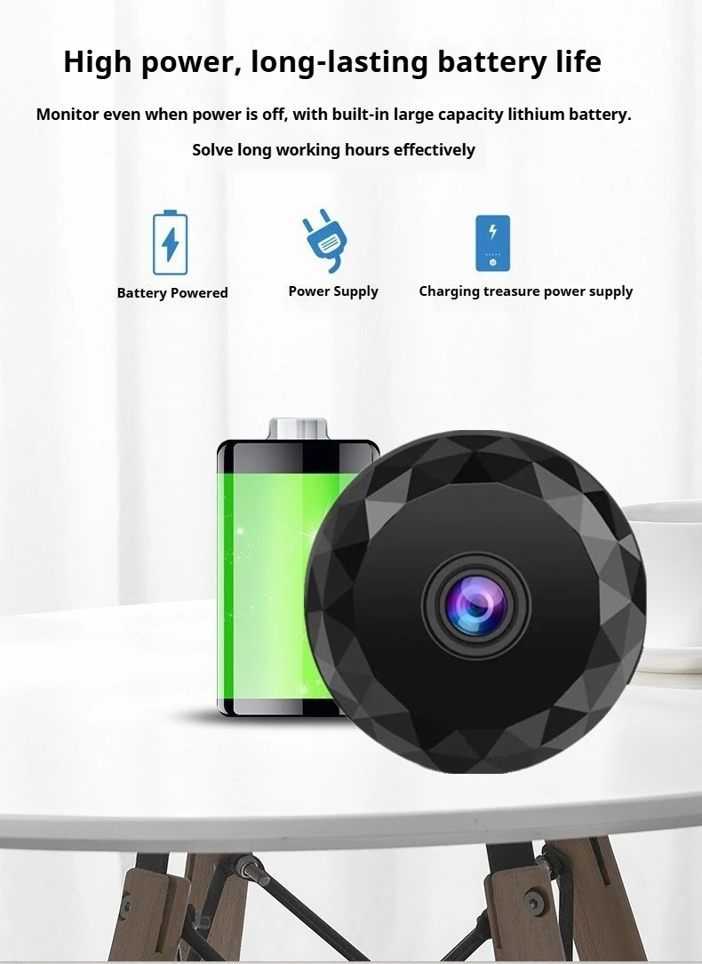 1PC Mini IP Camera 1080P HD Wireless Mini Camera Audio and Video Monitoring WiFi Camera for Home Pet Monitoring 4