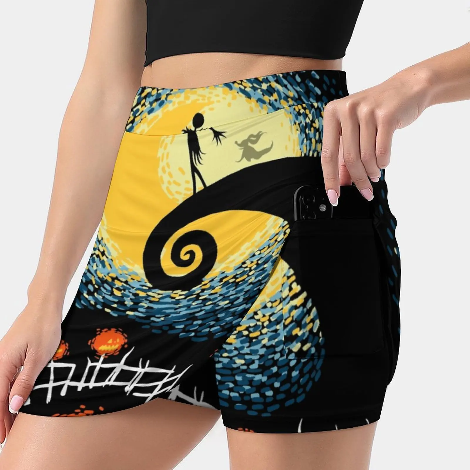 Gonna Estiva Di Moda Coreana Da Nightmare Stellato Gonne Estive Per Donna Gonna A Prova Di Luce Pantaloni Nightmare Before Christmas Minimalista