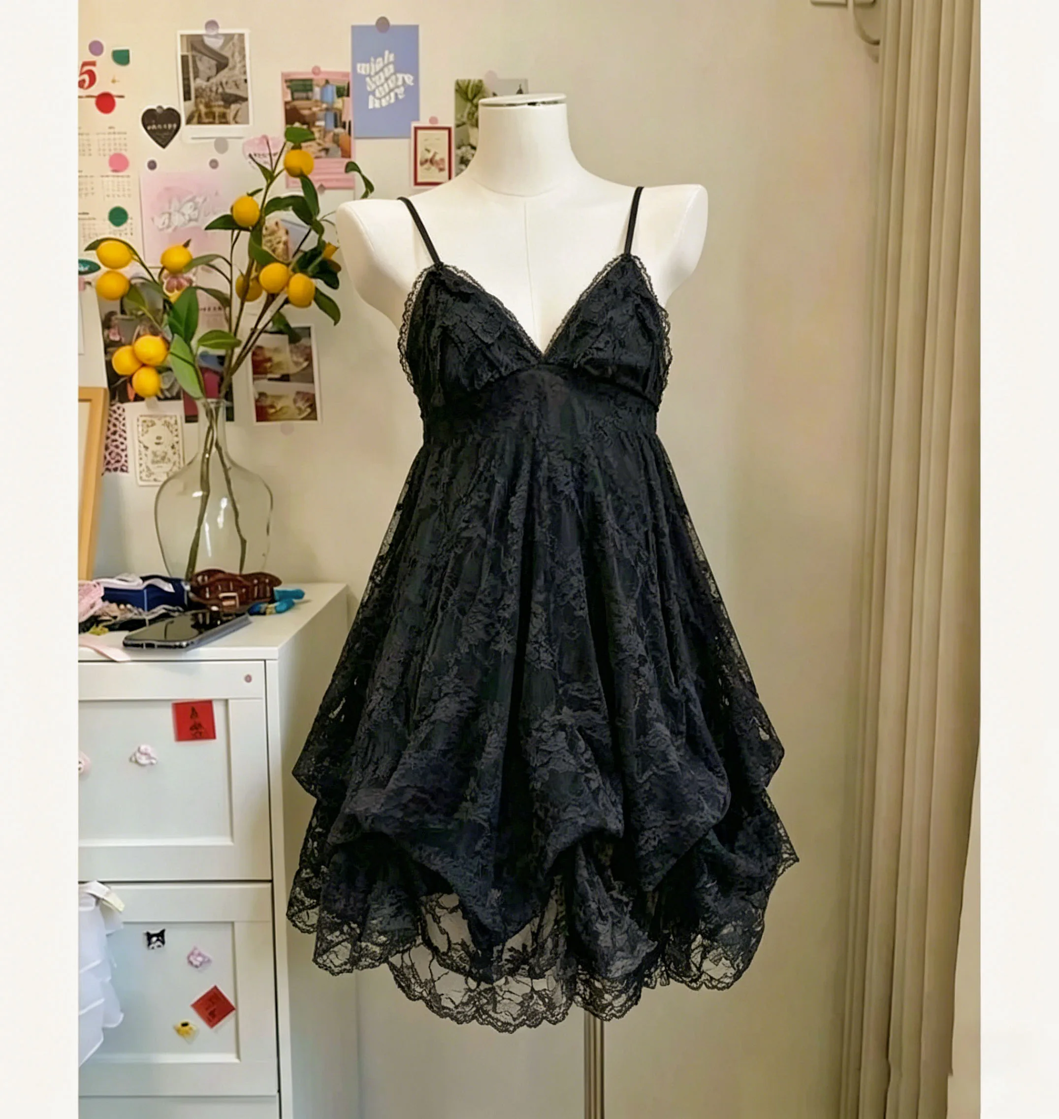 Women Sleeveless Vintage Japanese Bubble Dress Camisole 2026 Summer Y2K Kawaii Chic Beach Party Stylish Outfits 4