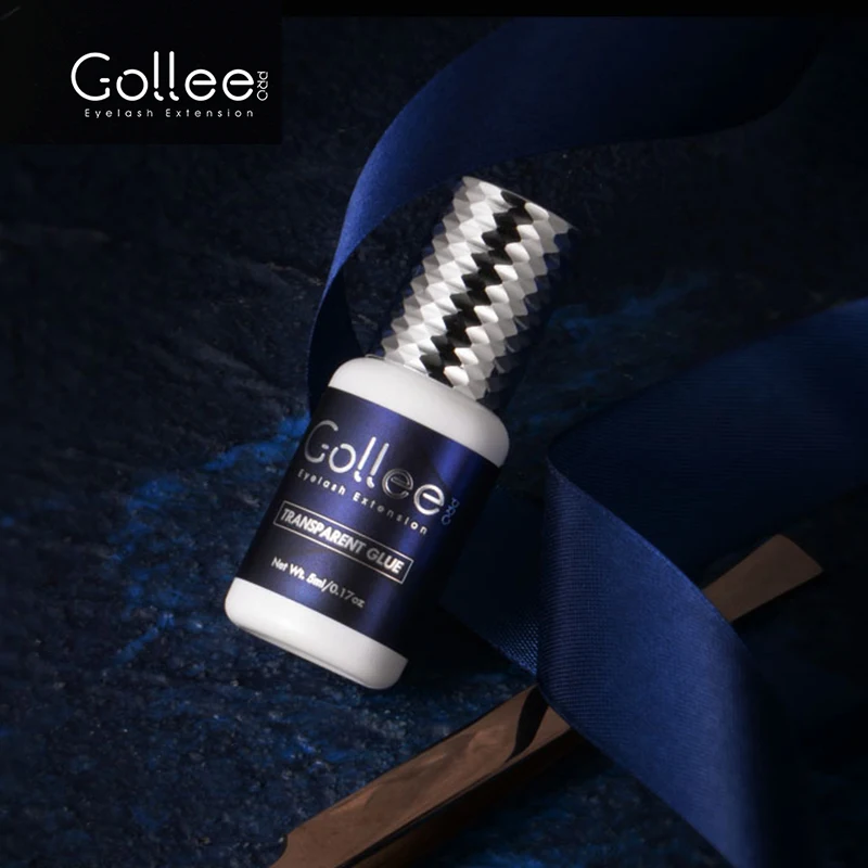 Gollee-투명 속눈썹 접착제 5ML, 속눈썹 연장용 방수 접착제, 속눈썹 용품, 속눈썹 투명, 1-2S