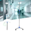 IV Bag Holder IV Stand Pole Thick Rod Removable Design Regulable Height Stable Base Stainless Steel for Hospitals for Clinics 3