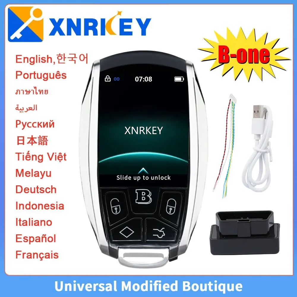 XRNKEY New Russian/Korean Modified Smart Remote Key LCD Screen Display For Mercedes-Benz/BMW/Audi/Ford/VW/KIA/Bentley/Porsche