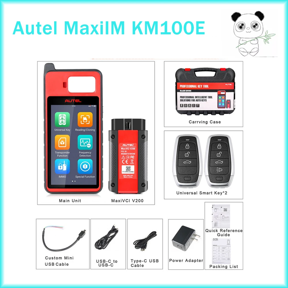 

Брелок для ключей Autel MaxiIM KM100E, программатор, иммобилайзер, устройство для обучения IMMO, чтение/запись, сканирование частоты клонирования