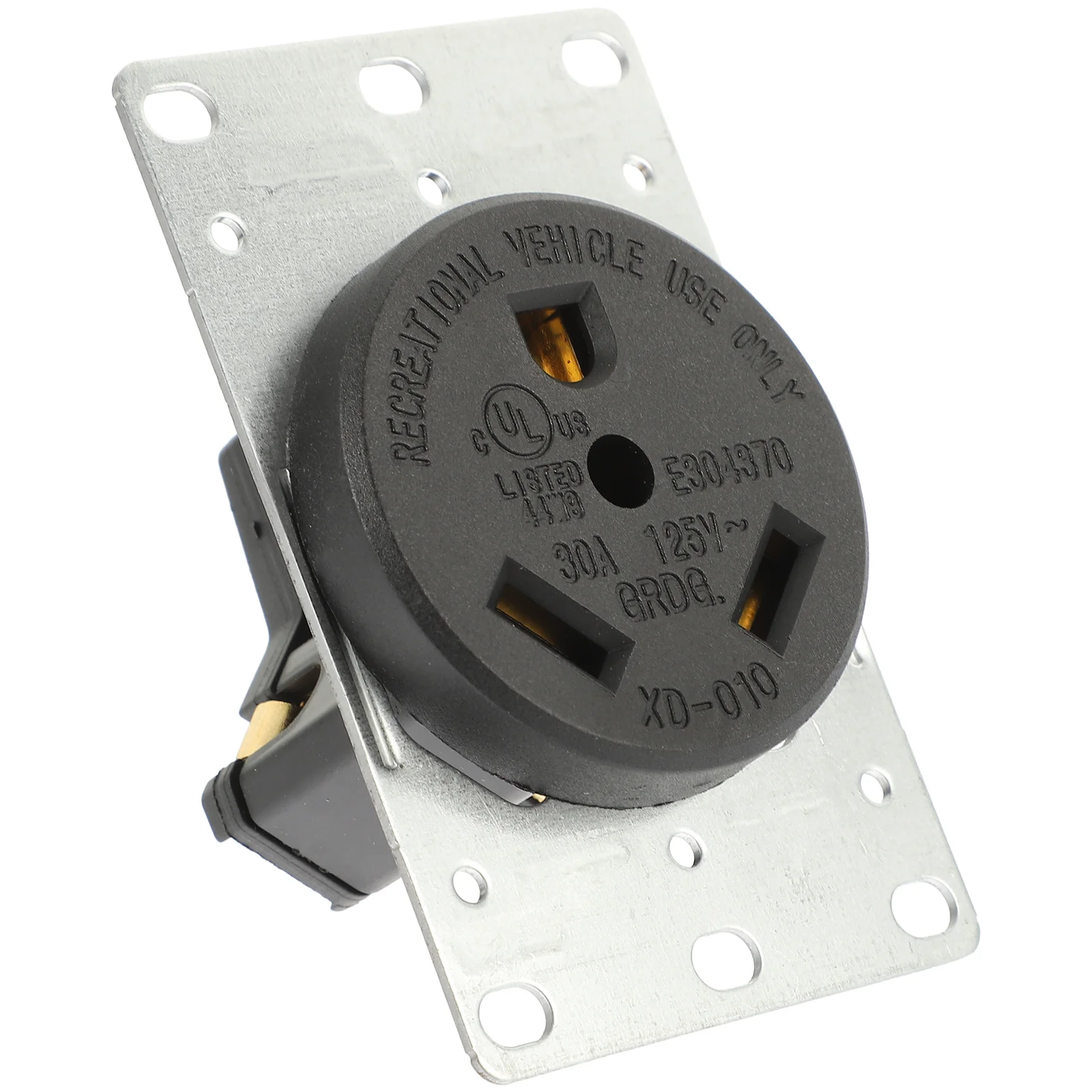 

Grounding Rv Receptacle Accessories for Travel Trailers Flush Mounting Electrical Straight Blade 30 Amp Outlet