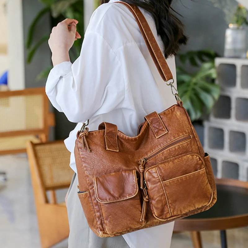 

Women's Multi-pockets Shoulder Bag New Fashion Portable Outdoor Travel Multi-function Large Capacity Handbags