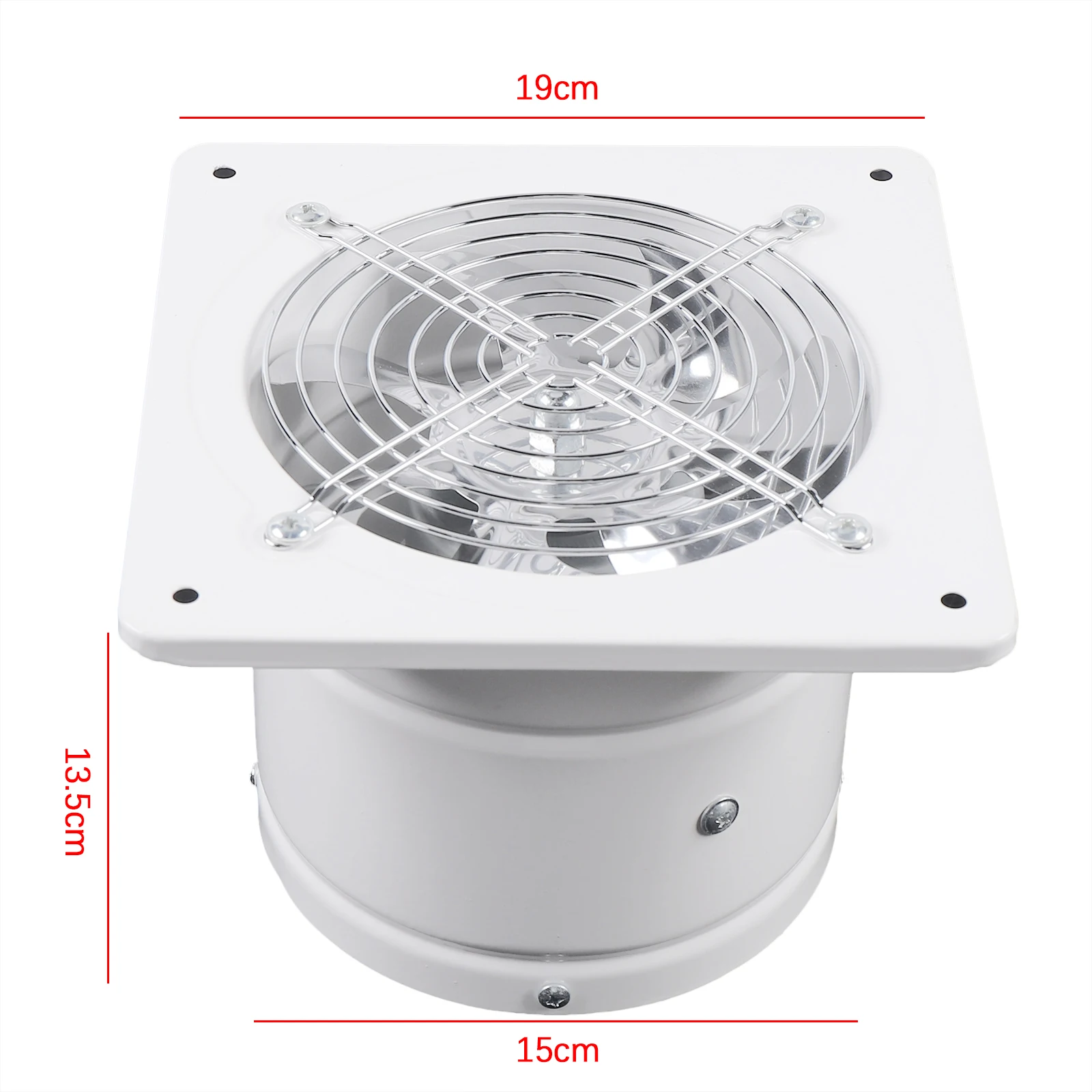 6" Exhaust Fan Energy-saving Wall Mounted Vent Fan Anti-Mosquito Design Ventilator Extractor for Bathroom Kitchen Toilet