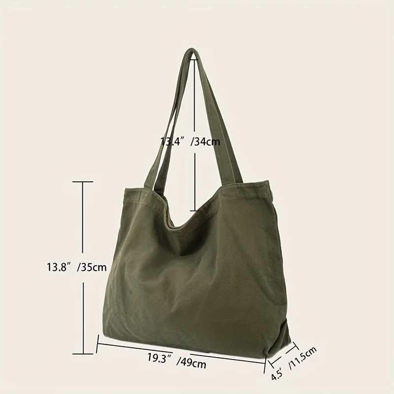 Japanese Versatile Women's Shoulder Bag Large Capacity Canvas Handbags For Women Shopping Bag