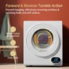 Portable Clothes Dryer, 110V 850W High End Front Load Laundry Tumble Dryer, 1.5 cu.ft Electric Dryer with Stainless Steel Tub & 4