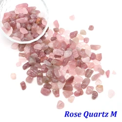 Natural Stone Crystal Chips for Reiki Healing and Home Decor (Rose Quartz M)